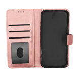 PU Leather Wallet Case for Apple iPhone 15 Pro - Rose Golden