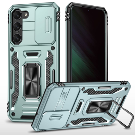 New Military Case with Ring Kickstand for Samsung Galaxy A05S - Alpine Green