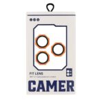 Metal Glass Lens Octogonal Protection Compatible for iPhone 17 Pro / 17 Pro Max - Orange