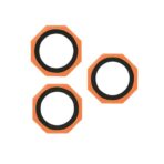 Metal Glass Lens Octogonal Protection Compatible for iPhone 17 Pro / 17 Pro Max - Orange