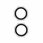 Metal Glass Lens Octogonal Protection Compatible for iPhone 17 - Silver