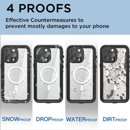 Waterproof IP68 Magnetic Case for Apple iPhone 14 Plus