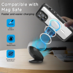 Waterproof IP68 Magnetic Case for Apple iPhone 16 Pro