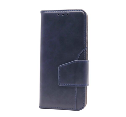 Premium PU Leather with Front Slot Card Wallet Case for Huawei P20 Pro - Navy Blue