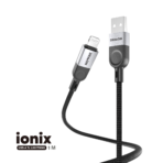 USB to Lightning Cable (DRAVON ionix) (1M) - Black